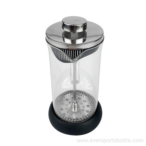 600mL Rubber Bottom Glass French Press Coffee Maker